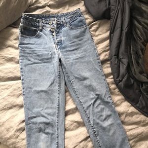 Brandy Melville Straight Leg High Waist Mom Jean